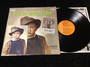 ELVIS PRESLEY LP LSP-4460 ELVIS COUNTRY SHRINK HYPE STICKER BONUS PHOTO NM/MINT - Picture 1 of 10