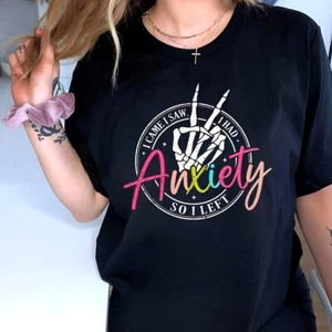 Anxiety Alternative Gothic Punk Rock Emo Occult Mental Health Grunge T-Shirt - Bild 1 von 5