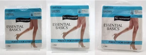 x3 No Nonsense Essential Basics Reinforced Toe Knee Highs White/Beige/Black Sz Q - Picture 1 of 10