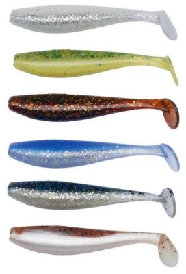 Abu Garcia Paddle Tail Box 8 cm 60 Stück Kunstköder Gummifisch Soft Lure Set - Bild 1 von 2