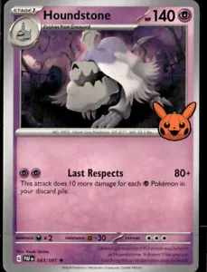 2024 Trick Or Trade Paldean Fates Houndstone 43/91 - Picture 1 of 2