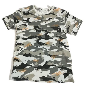 Pequeña - Nike Dri-Fit Camiseta Camuflaje Mangas Multicolor Naranja Rayas - Imagen 1 de 3