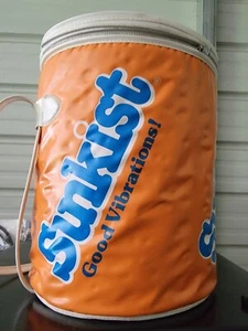 Vintage SUNKIST Good Vibrations Orange Soda Promotion COOLER - Picture 1 of 5