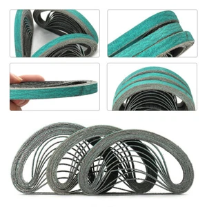 10x330mm Mixed Power Sander Schleifbänder Aluminiumoxid Schleifbänder 60-120# - Bild 1 von 6