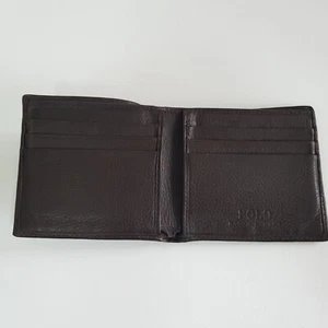 Ralph Lauren Polo wallet mens leather bifold dark brown simple slimline style - Picture 1 of 13