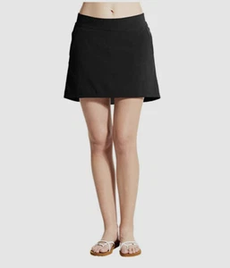$195 Fig Clothing Women's Black Pull-On Fitted Stretch Nix Skort Skirt Size L - Picture 1 of 1