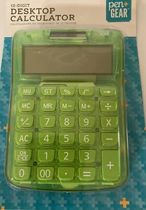 New Pen + Gear 12 Digit Desktop Calculator with Large Display Dual Powered - Picture 1 of 4