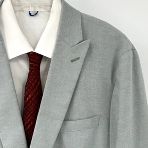 THE SAVILE ROW COMPANY SLOAN 2 piece suit cotton chambray blue 46R 33W 32L - Picture 1 of 15