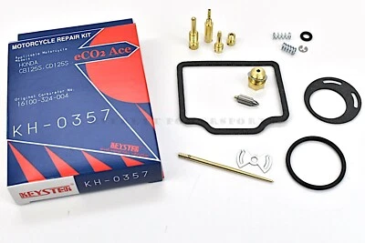 Carburetor Rebuild Kit CB125 CB125S CL125 73-75 Carb Repair Set #F140 - Image 1 of 4