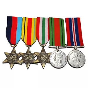 WW2 5x Military Medals Royal Army Service Corps Group War & Defence medal Repro  - Picture 1 of 6