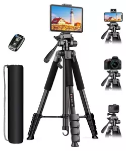 Victiv Expandable Adjustable Camera Phone Tripod Black P50 Stand 68" With Remote - Picture 1 of 6