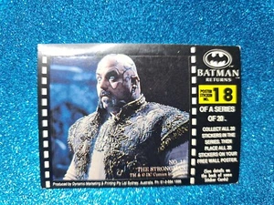 BATMAN RETURNS🏆1992 #18 THE STRONGMAN Sticker🏆FREE POST - Picture 1 of 1