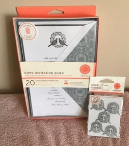 Martha Stewart Dove Wedding or Silver Anniversary Printable Invitations - Picture 1 of 4