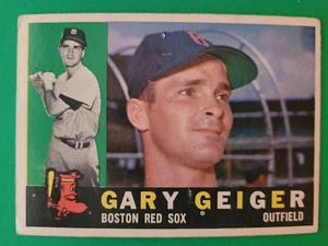 1960 Topps GARY GEIGER #184 Boston Red Sox EX Light Wear, Smooth & Clean - Picture 1 of 3