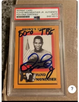 Floyd Mayweather Jr. Signed 1997 BROWNS CARD  PSA AUTO Rare TBE BOXING LEGEND - Image 1 of 2