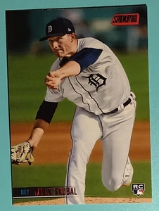 2021 Topps Stadium Club Tarik Skubal ROOKIE RC Red Foil SP - Detroit Tigers - Picture 1 of 2