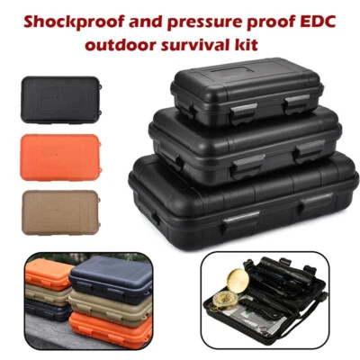 Outdoor Waterproof Sealed Box Shockproof Plastic EDC Tools Storage Case - Image 1 of 4
