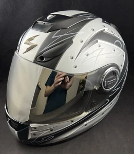 Scorpion EXO-700 Full Face Street Motorcycle Silver Black Helmet Size XXL - Picture 1 of 9