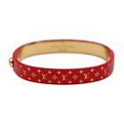 Louis Vuitton Cuff Nanogram M67197 S Bracelet Metal Red Gold Authentic Gu _96654