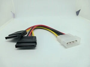 Wtyczki ATA do SATA 1x męska Molex 4-pin i 2x męska Sata 15-pin - Picture 1 of 5