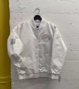 Pittsburgh Steelers Satin Starter Jacket Women’s White Platinum Sample Medium - Bild 1 von 9