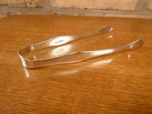 Par de pinzas de azúcar de plata antiguas georgianas William Bateman 31 g 1815 - Imagen 1 de 1