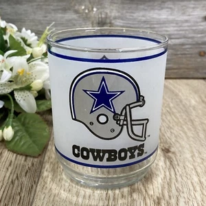 Vintage Dallas Cowboys 80’s NFL Drinking Glass Tumbler Football Helmet Cup - Picture 1 of 7