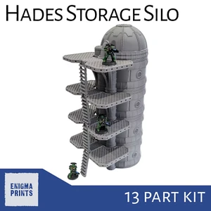 Hades Storage Silo - 28mm Industrial 3D Printed Terrain for Tabletop Wargaming - Picture 1 of 8
