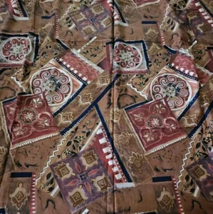 Sykel Enterprises Vintage 1994 Abstract Print Cotton Fabric 2.75 Yards X 45" - Picture 1 of 11