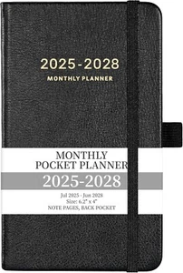 2025-2028 Pocket Planner - 3 Year Monthly Planner, Jul.2025 - Jun.2028, 6.2" x 4 - Picture 1 of 8