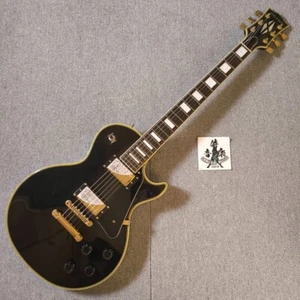 Edwards By ESP Les Paul Custom Black Electric Guitar Used Made In Japan #5 - Picture 1 of 20