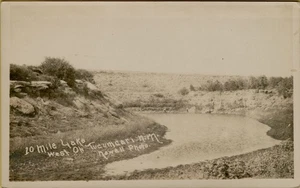Landscape View 10 Mile Lake West of Tucumcari NM RPPC Postcard B12 - Picture 1 of 3