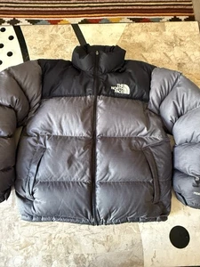 THE  North Face 700 Down Retro  Nuptse Puffer STEEL GRAY Jacket L - Picture 1 of 9