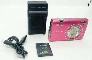 Nikon COOLPIX S5100 Pink 5x Optical Zoom Compact Digital Camera with Charger - Picture 1 of 12
