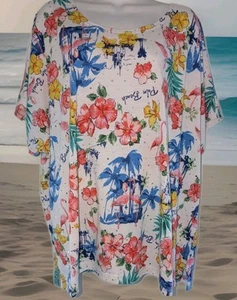 Blusa de mujer CATHY DANIELS talla grande adornada manga corta - talla 3X - Imagen 1 de 5