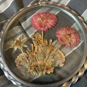 Antique Vintage Suncatcher Real Flowers  - Picture 1 of 8