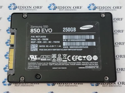 SAMSUNG 850 EVO 250GB 2.5" SATA SSD MZ-75E250, Grade B, SKU 19145 - Image 1 of 2