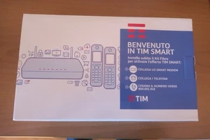 KIT FIBRA TIM SMART MODEM + 2 CORDLESS NUOVO MAI APERTO  - Foto 1 di 5