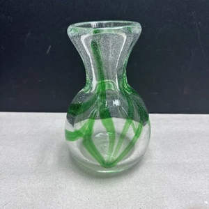 Frühe Brian Lonsway signierte mundgeblasene Studio Art 5,75" große Glasvase 1973 - Bild 1 von 13