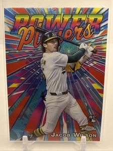 Topps Chrome Jacob Wilson Power Players 2025 PP-22 Athletics Rookie RC - Imagen 1 de 2