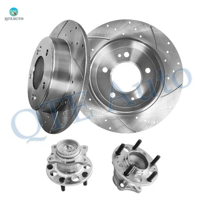 4 rotores de freno ranurados perforados traseros de 262 mm - buje de rueda para KIA Forte Koup 2014-2016 Foto 1 de 4