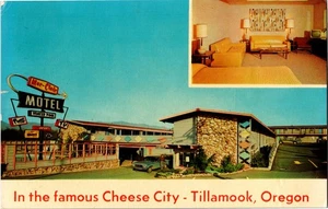 Postal de Mar-Clair Motel & Restaurant Tillamook Oregon Famous Cheese City 1965 - Imagen 1 de 2