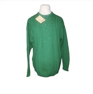 Suéter Carraig Donn XXL Pura Lana Nueva Hombres Verde Cuello Redondo Hecho en Irlanda... - Imagen 1 de 5