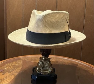 Cappello Fedora Capas Originale Panama Paglia - Foto 1 di 9