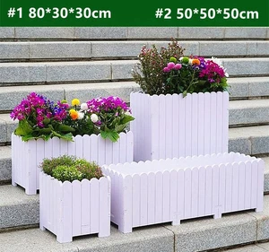 PVC Planters Planter Box PVC & UV Plant Flower Pot Raised Patio Pot Planter AU - Picture 1 of 15