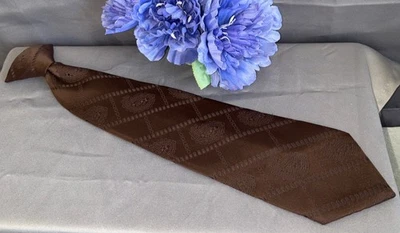 Винтажный Sears мужской магазин Snapper зажим на галстук галстук коричневый около 1960/70-х - Изображение 1 из 4