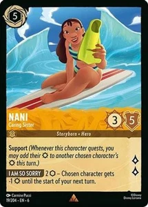 x1 Nani - Caring Sister - 19/204 - Rare - Cold Foil Lorcana DLC06 Azurite Sea M/ - Picture 1 of 1