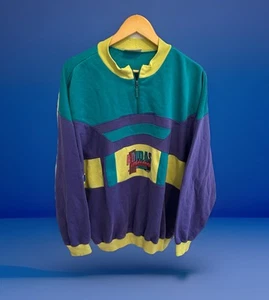 Adidas Pullover Size L 🏸🏸🏸 Retro Vintage Hoodie Pullover Adidas 90s - Bild 1 von 7