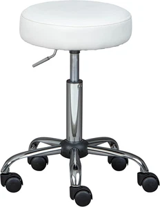 Sgabello Girevole Su Rotelle Altezza Regolabile 50 66 Cm Sgabello Con Rotelle Sg - Foto 1 di 12