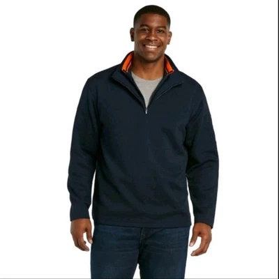 Suéter para hombre Y2K Structure 89 media cremallera en relieve XL azul marino Foto 1 de 4